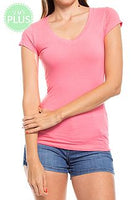 Basic short sleeve v-neck - Destination Store