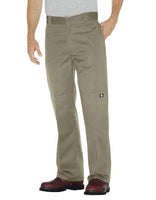 Loose fit double knee dickies pants khaki color style 85283 - Destination Store