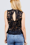 Sleeveless lace trim - Destination Store