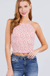 Printed cami woven top - Destination Store