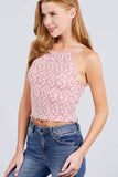 Printed cami woven top - Destination Store