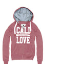 Pink Cali Love Girl's Zip-up Sweater - Destination Store